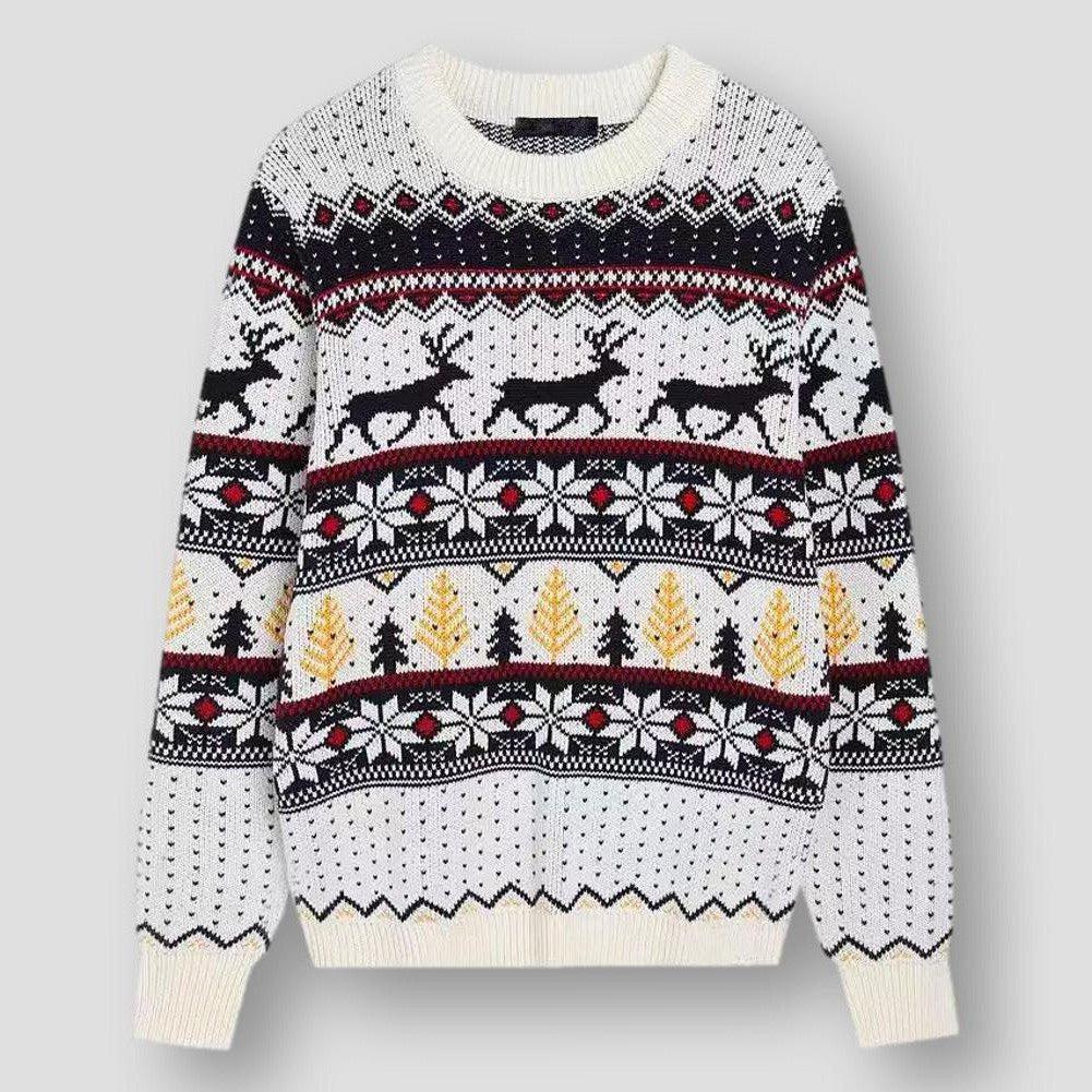 Sky Morris Francisco Timeless Printed Cozy Slim Fit Sweater