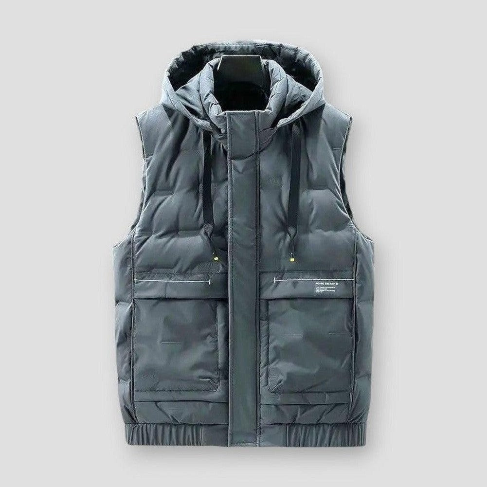 Sky Morris George Drawstring Hooded Vest