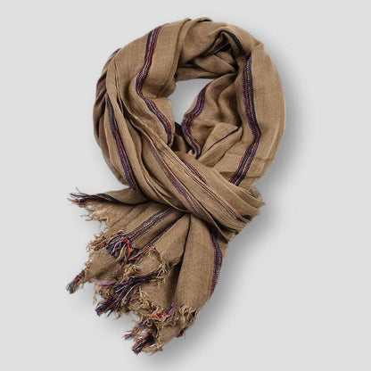 Sky Morris Savannah Cozy Lux Stripe Cotton Scarf