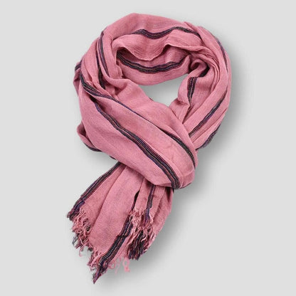 Sky Morris Savannah Cozy Lux Stripe Cotton Scarf