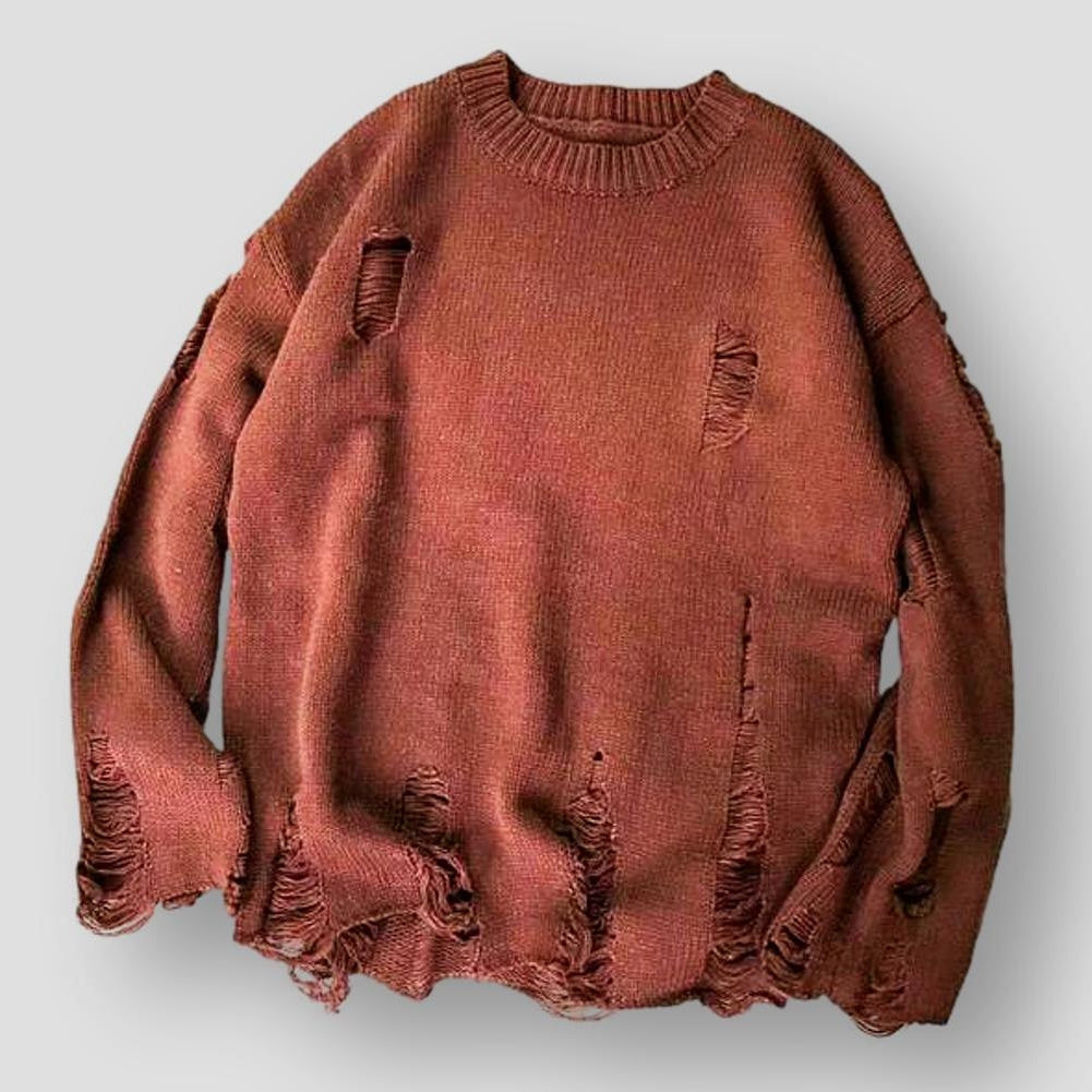 Sky Morris Stockton Artfully Ripped Knitted Sweater