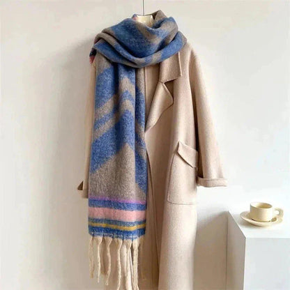 Sky Morris Toledo Cozy Blend Striped Winter Scarf