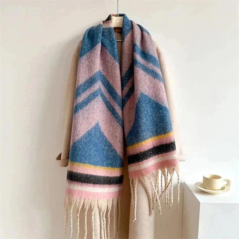 Sky Morris Toledo Cozy Blend Striped Winter Scarf