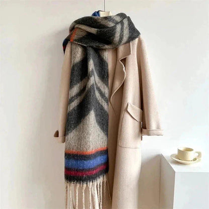 Sky Morris Toledo Cozy Blend Striped Winter Scarf