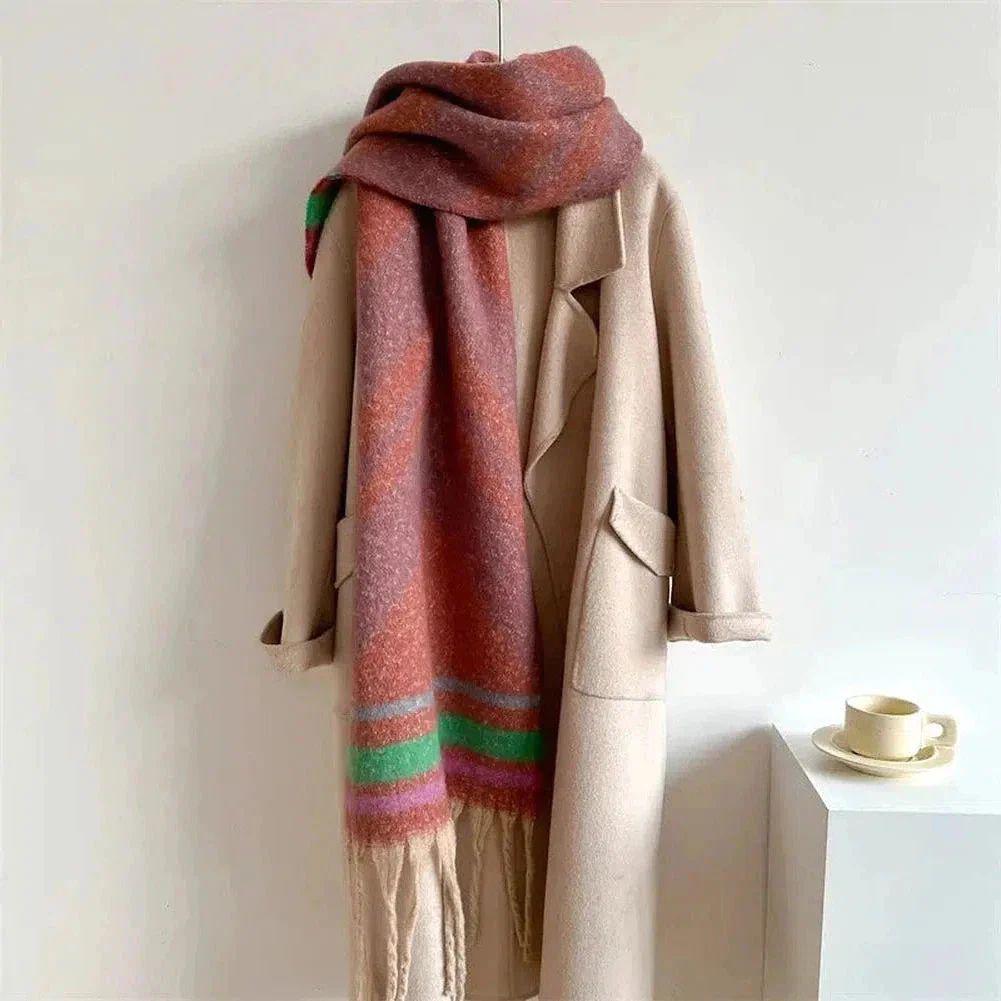 Sky Morris Toledo Cozy Blend Striped Winter Scarf