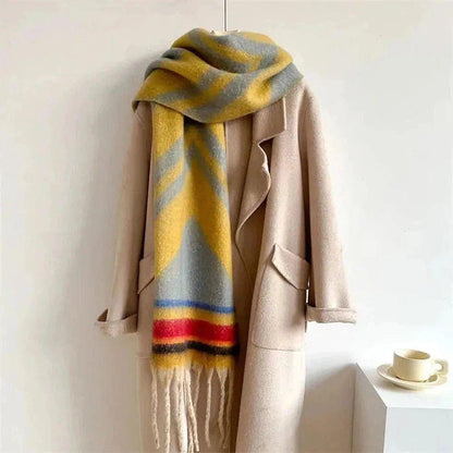 Sky Morris Toledo Cozy Blend Striped Winter Scarf