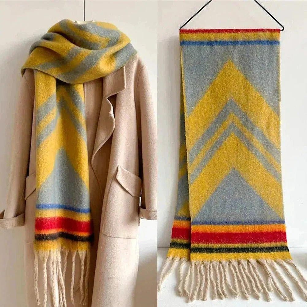 Sky Morris Toledo Cozy Blend Striped Winter Scarf