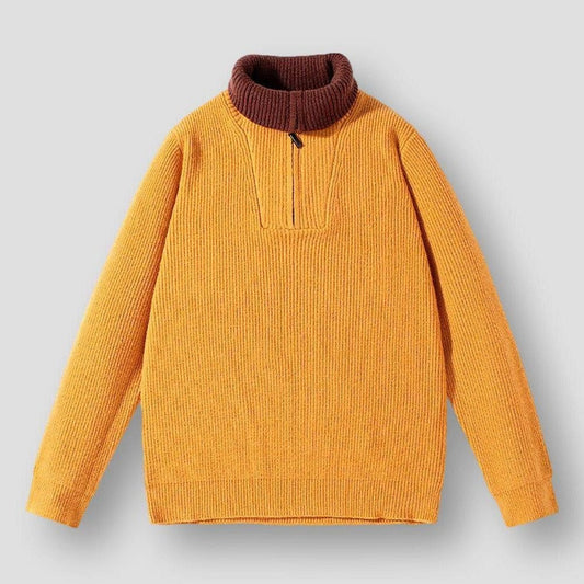 Sky Morris Yonkers Zip-Up Turtleneck Sweater