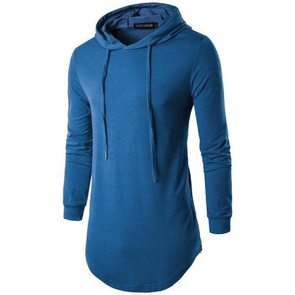 Sky Morris Men's Longline Essential Hooded Long Sleeve T-Shirt