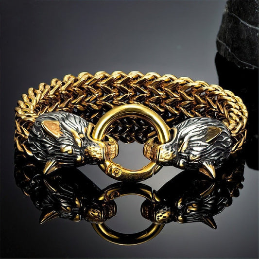 Saint Martin Stainless Steel Wolf Bracelet