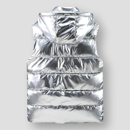 Saint Martin Metallic Hooded Vest