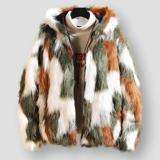 Saint Martin Graphic Fur Coat