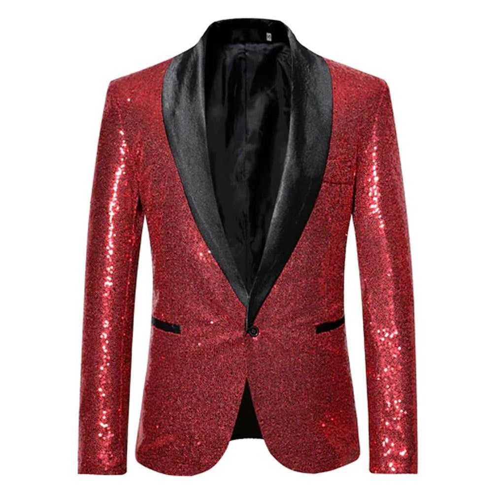 Sky Morris Sequin Shawl Blazer