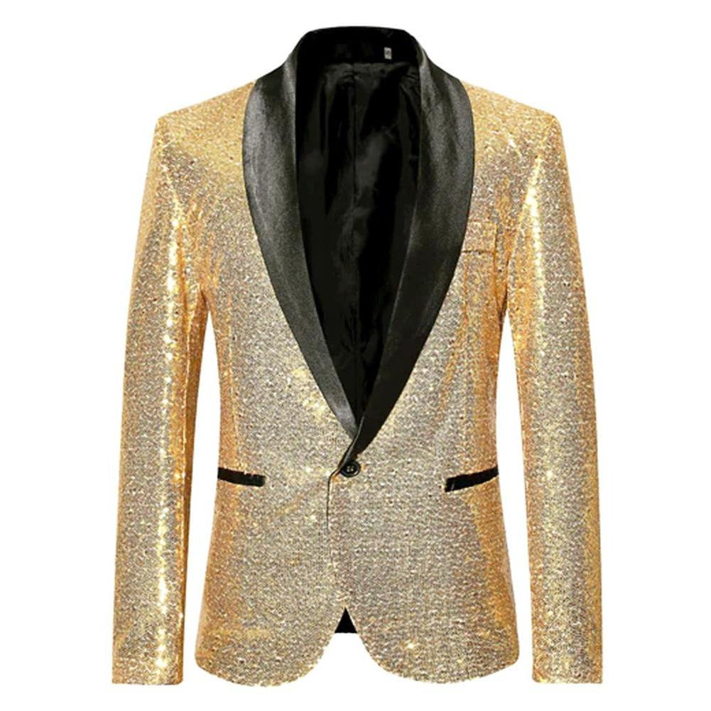 Sky Morris Sequin Shawl Blazer