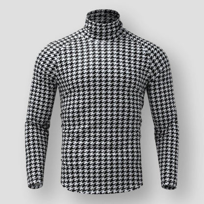 Saint Martin Houndstooth Turtleneck Shirt