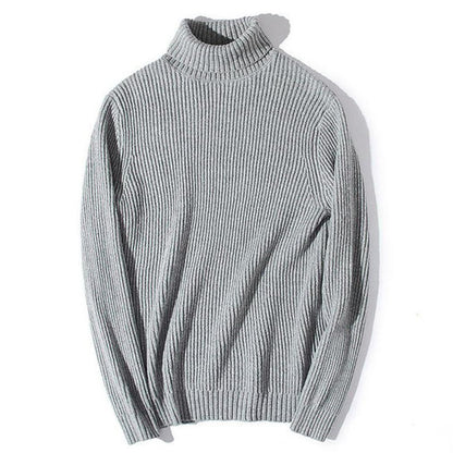 Warm Casual Turtleneck Sweater Regular Fit Wool Men's Pullover