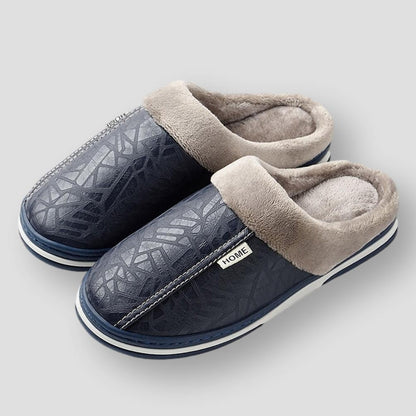 Saint Martin Leather Plush Slippers