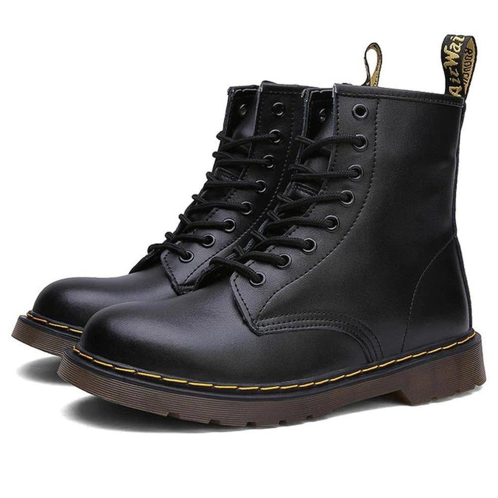 Saint Martin Leather Ankle Lace-Up Boots