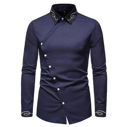 Saint Martin Asymmetric Embroidered Shirt