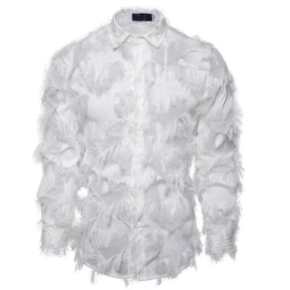 Moon Madrid Fluffy Feather Shirt