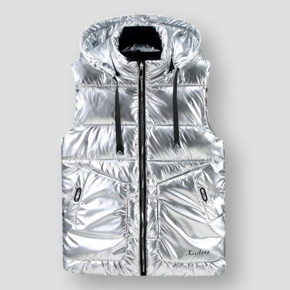 Saint Martin Metallic Hooded Vest
