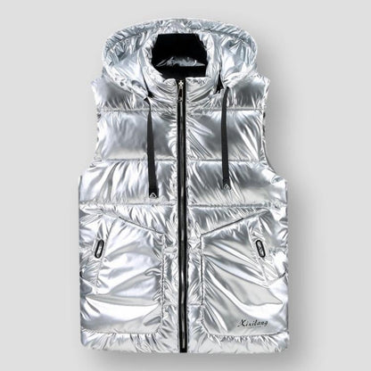Saint Martin Metallic Hooded Vest