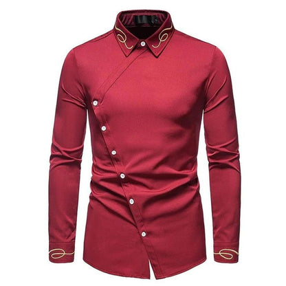 Saint Martin Asymmetric Embroidered Shirt