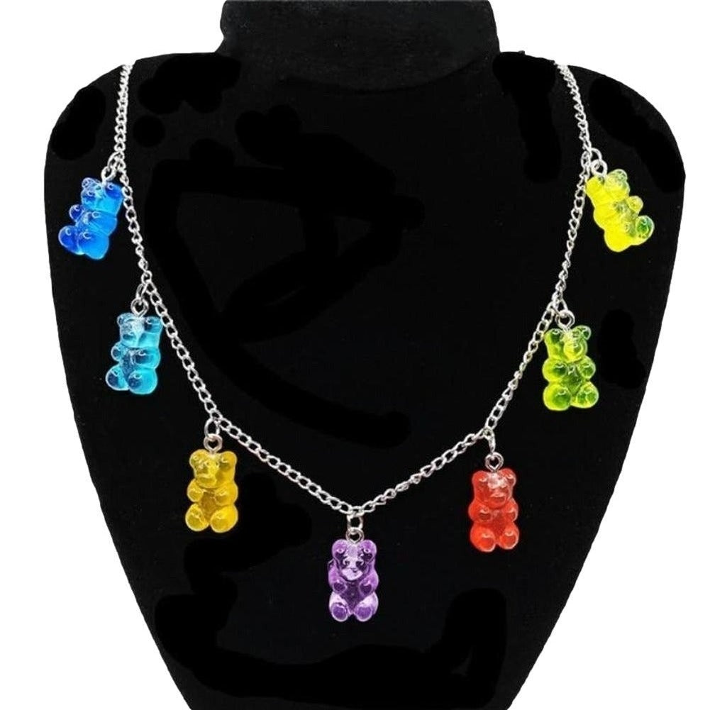 Saint Martin Colorful Teddy Bear Necklace