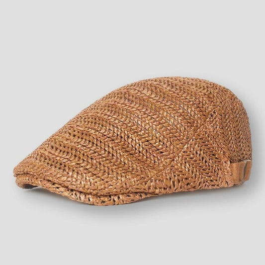 Saint Martin Straw Newsboy Cap