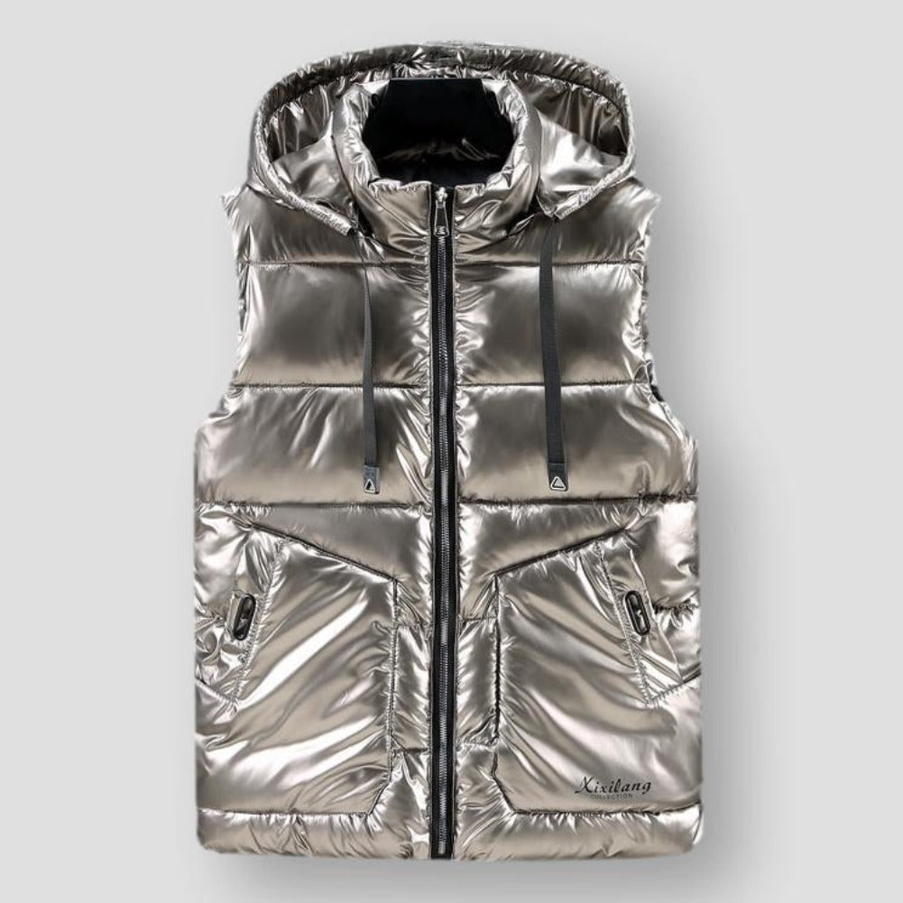 Saint Martin Metallic Hooded Vest