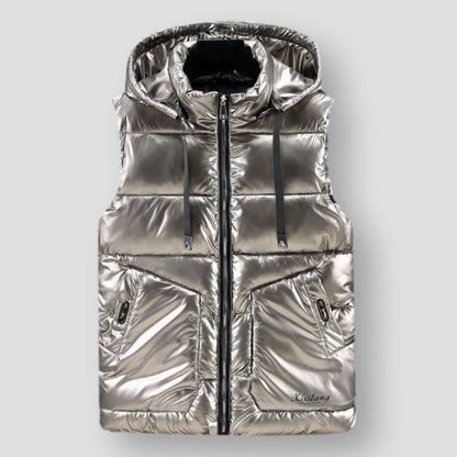 Saint Martin Metallic Hooded Vest