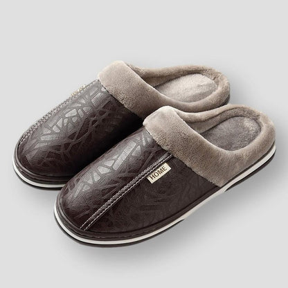 Saint Martin Leather Plush Slippers