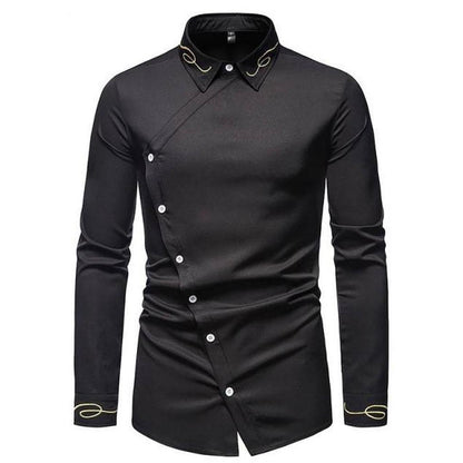 Saint Martin Asymmetric Embroidered Shirt