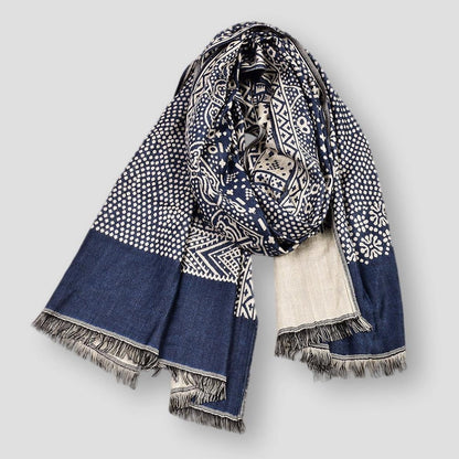 Sky Morris Graphic Cotton Scarf