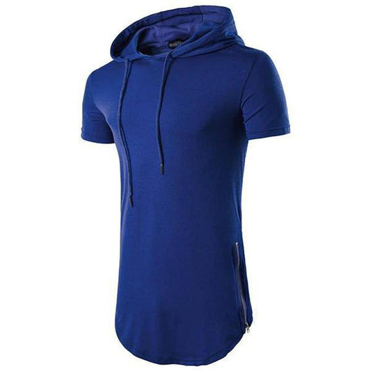 Short-Sleeve Casual Slim Hip-Hop Hooded Men's T-Shirt