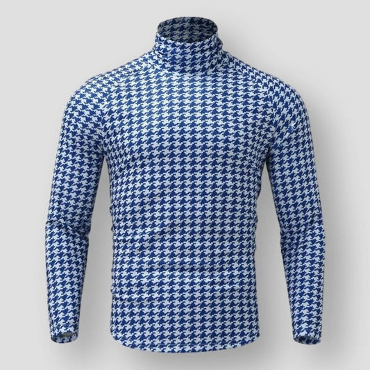 Saint Martin Houndstooth Turtleneck Shirt