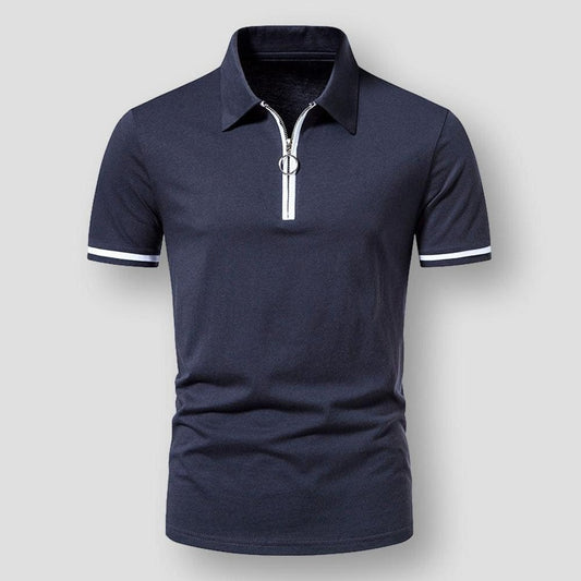 Moon Madrid Detroit Zipper Polo Shirt