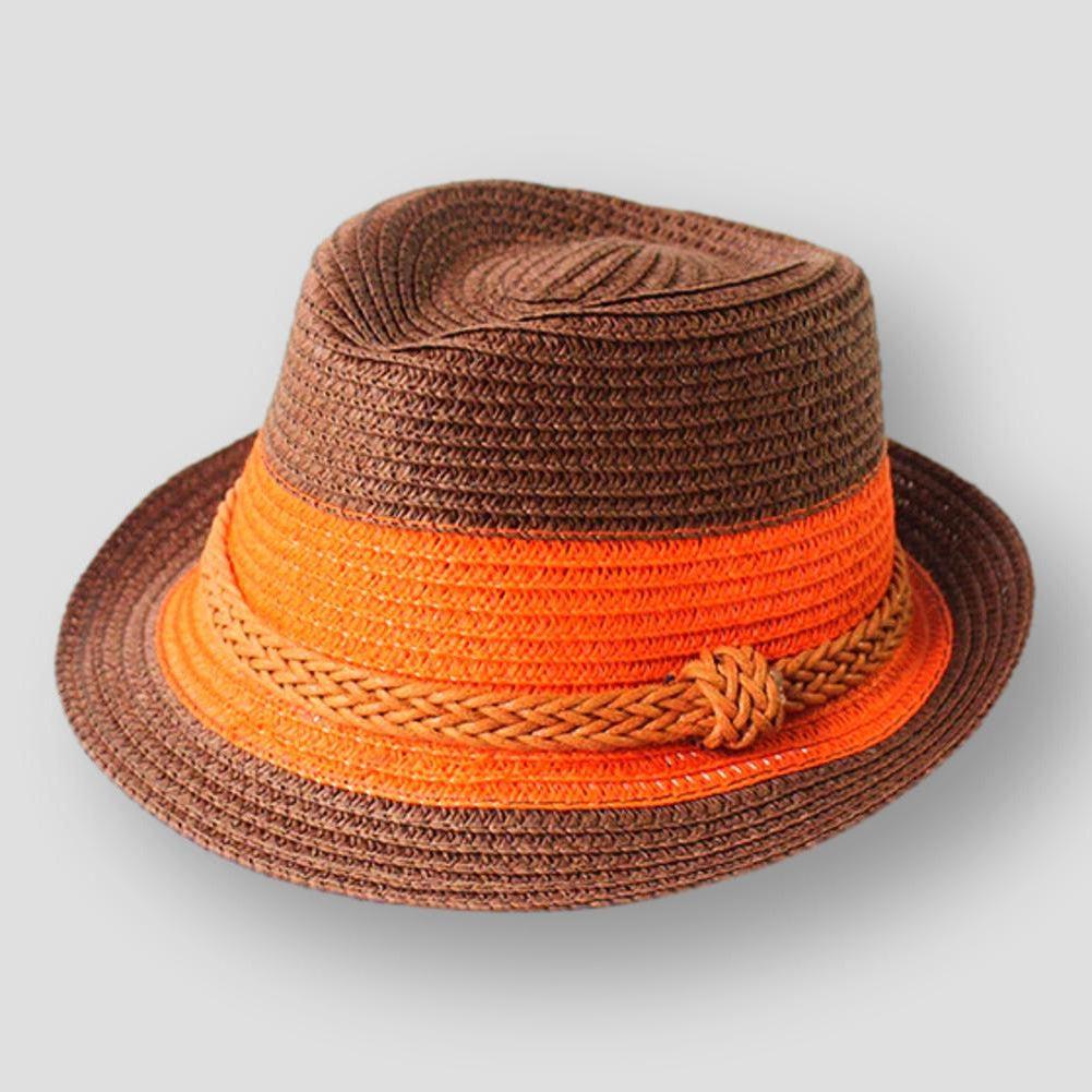 Saint Martin Greeley Patchwork Striped Straw Hat