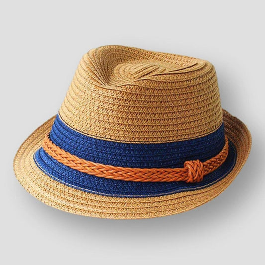 Saint Martin Greeley Patchwork Striped Straw Hat