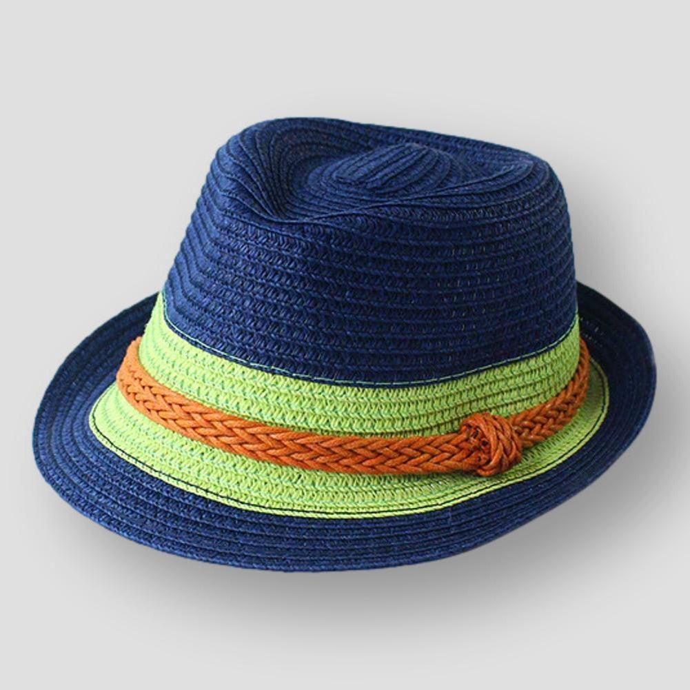 Saint Martin Greeley Patchwork Striped Straw Hat