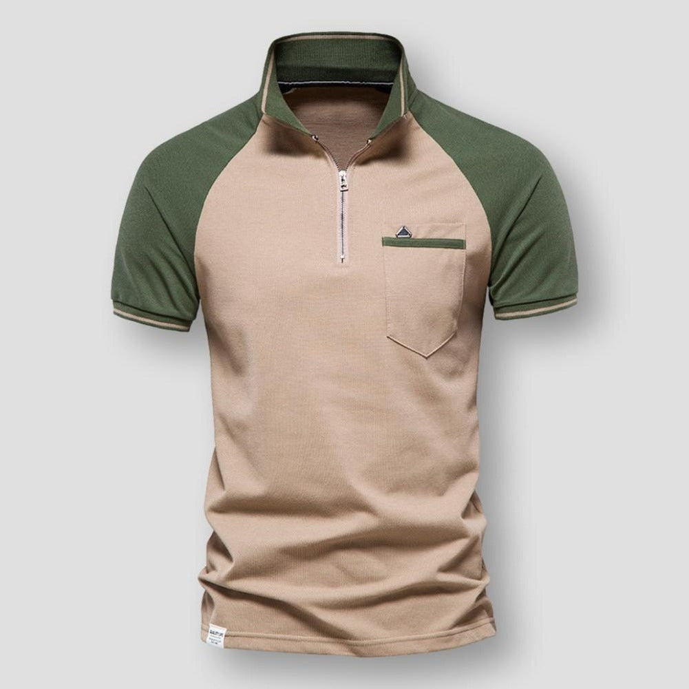 Saint Martin Salem Zip-Up Polo Shirt