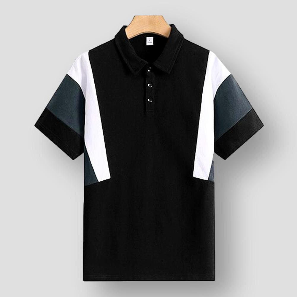 Sky Morris Joliet Hybrid Patchwork Polo Shirt