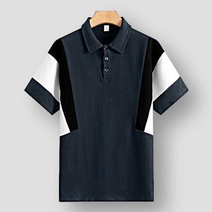 Sky Morris Joliet Hybrid Patchwork Polo Shirt