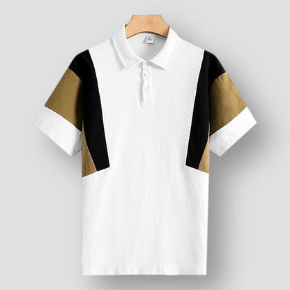 Sky Morris Joliet Hybrid Patchwork Polo Shirt