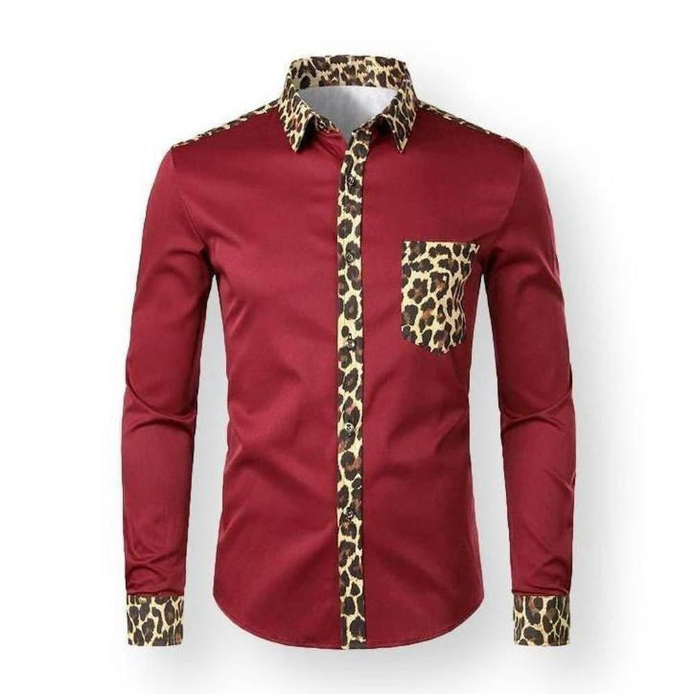 Moon Madrid Contrast Leopard Shirt