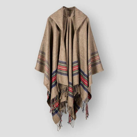 Sky Morris Hooded Knitted Poncho