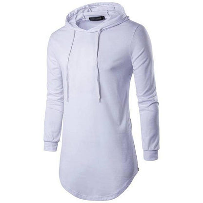 Sky Morris Men's Longline Essential Hooded Long Sleeve T-Shirt