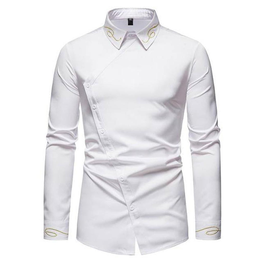 Saint Martin Asymmetric Embroidered Shirt