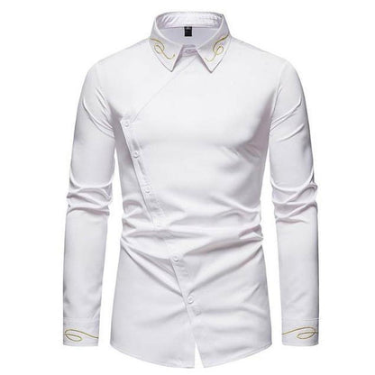 Saint Martin Asymmetric Embroidered Shirt