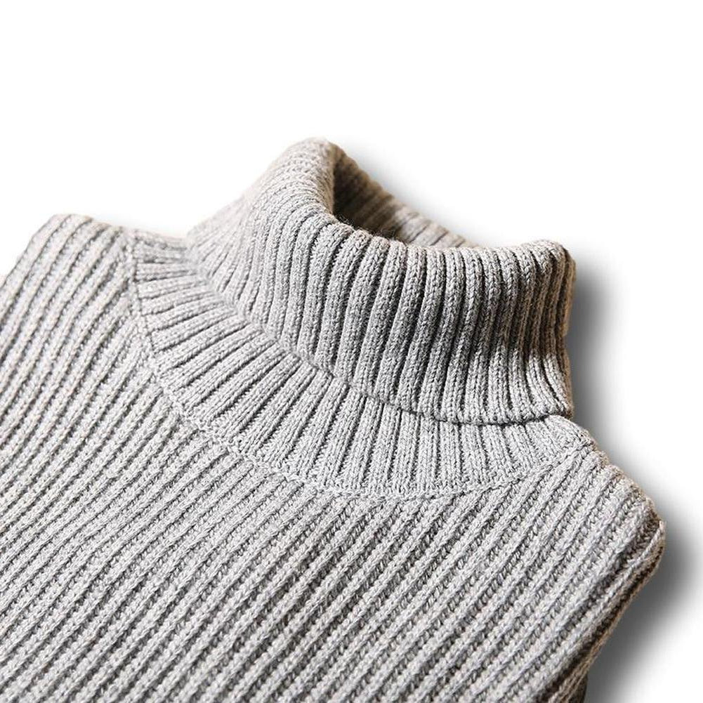 Warm Casual Turtleneck Sweater Regular Fit Wool Men's Pullover